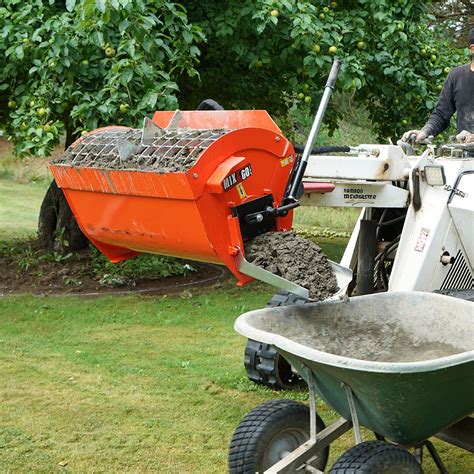 skid steer concrete bucket attachment|skid steer concrete mixing bucket.